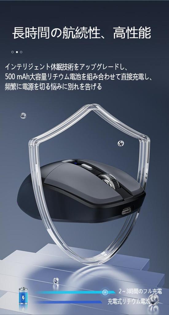 Wireless Mouse, Connects To 3 Devices, 2.4G Bluetooth, USBType-C Receiver, Quiet, Lightweight, 100016024003200 DPI, 6 Buttons, ForwardBack Button,