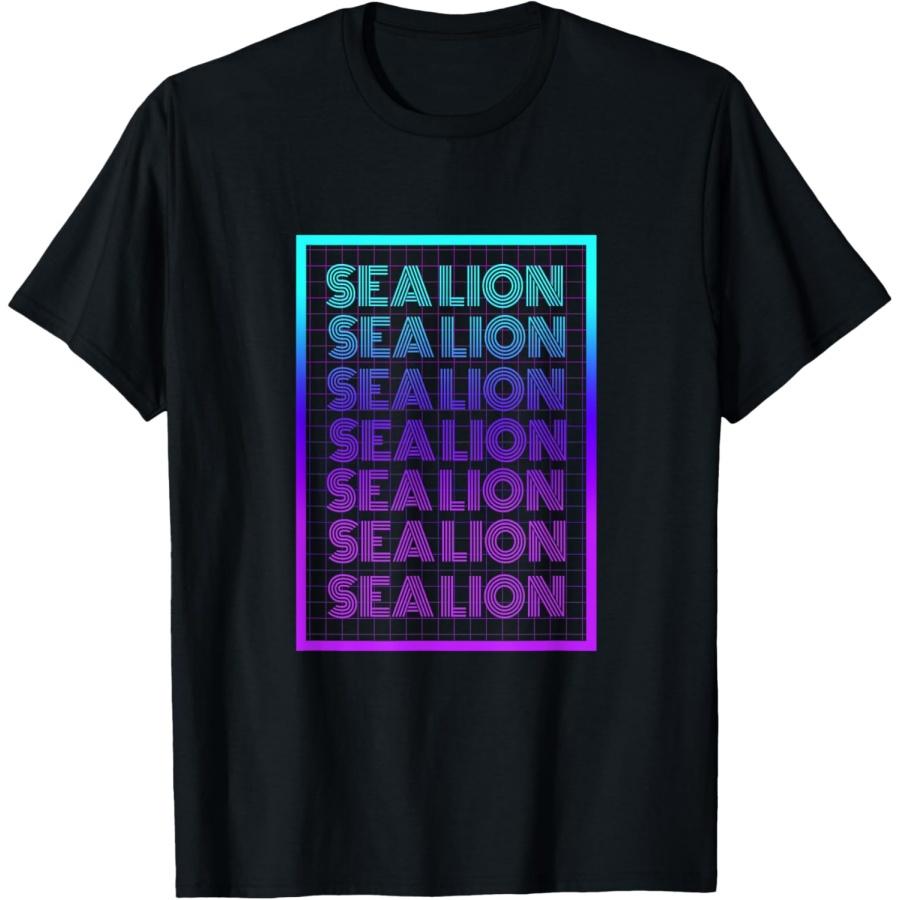 Sea Lion Lover 70 s Retro Sea Lion T-Shirt S