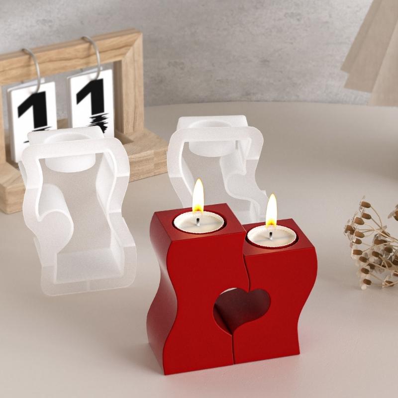 Flexible Sturdy Silicone Mould Fashion Accessory for Making Unique Heart Shaped Candle and Home Decorations