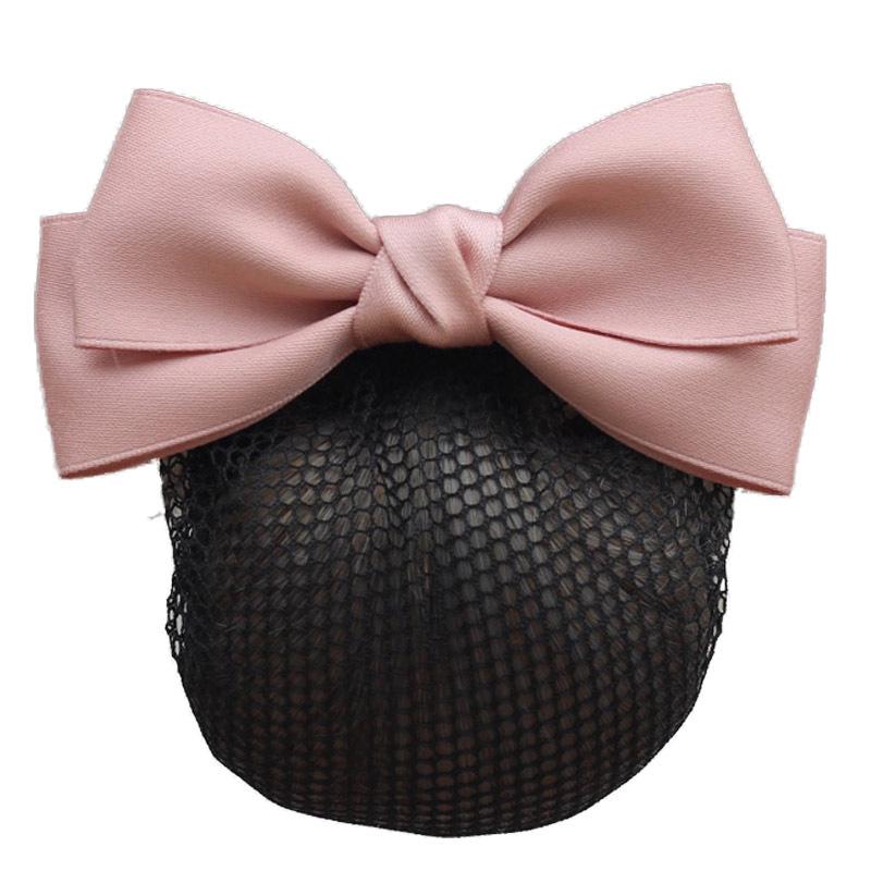 Women's Professional Hair Net Bow Clip for Work: Ideal for Hotel, Bank, Nurse, Flight Attendant, and Updo Styles.