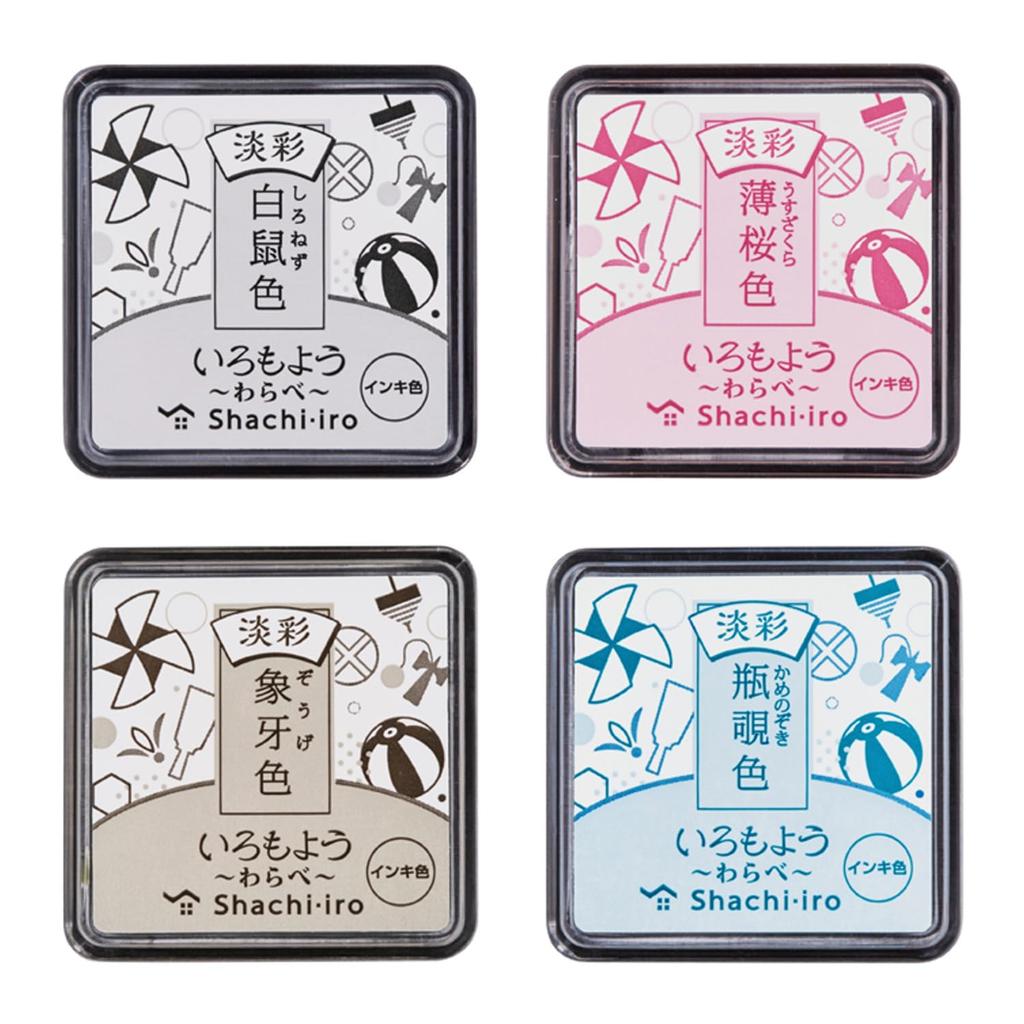 Iromoyo Light Color Warabe Set Shachihata Stamp Pad 4-Color