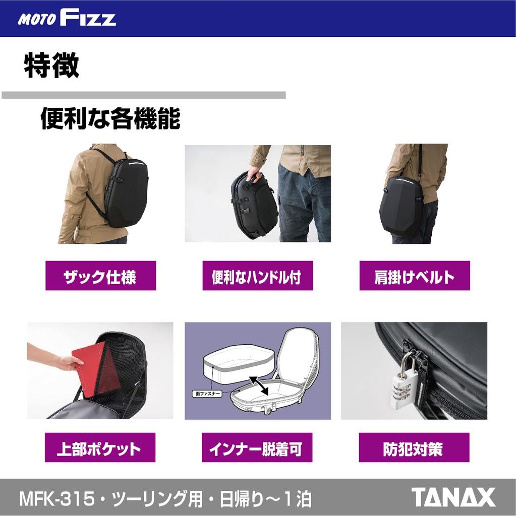 Motorcycle Seat Bag AeroFit Seat Bag [Tanax]