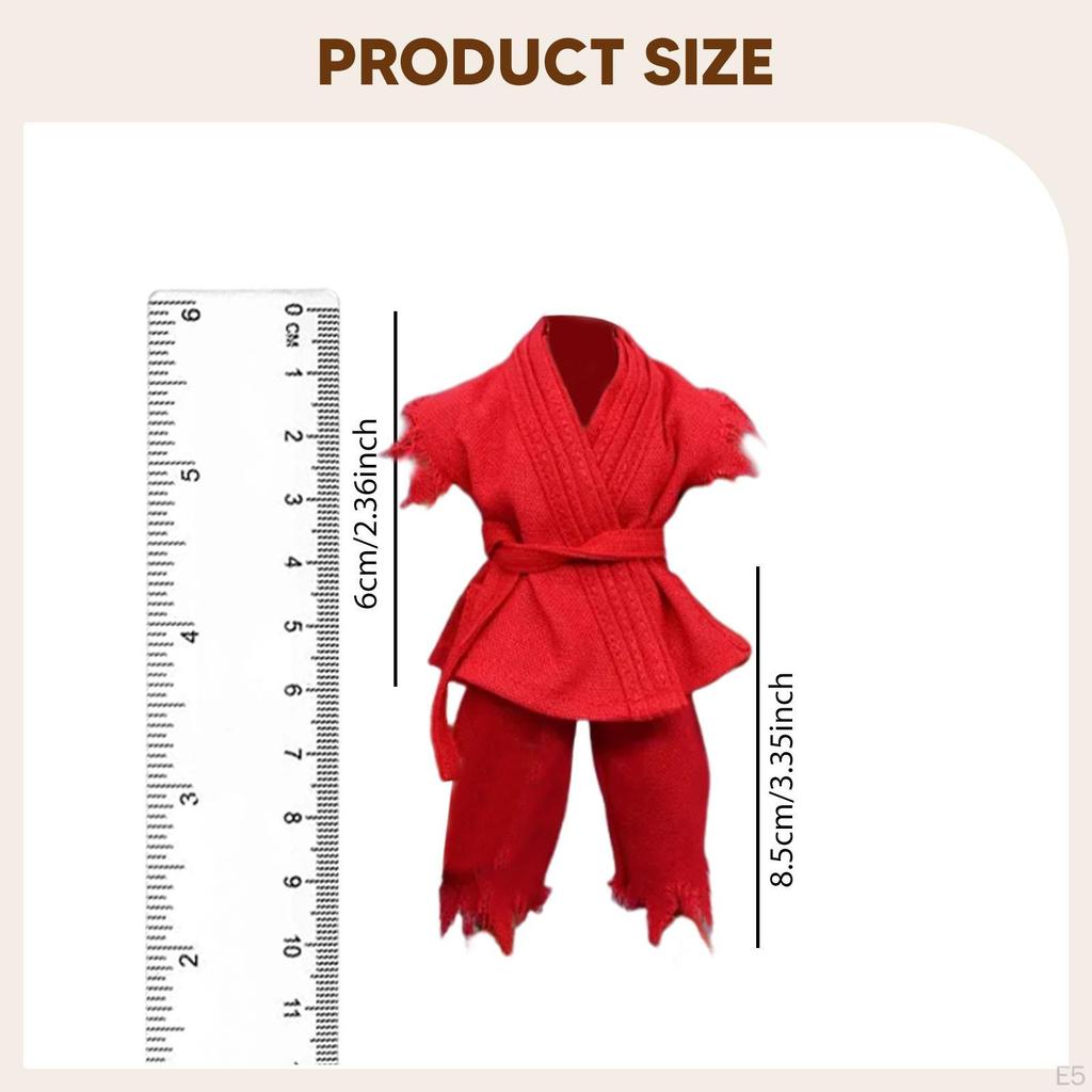 1/12 Action Figure Clothes Doll Costume Men Judo Uniform Fashion Trendy Mini Dress up Miniature