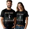 Driving Home For Christmas Holiday Cricket Couple T Shirt Ugly Sweater Style Tee