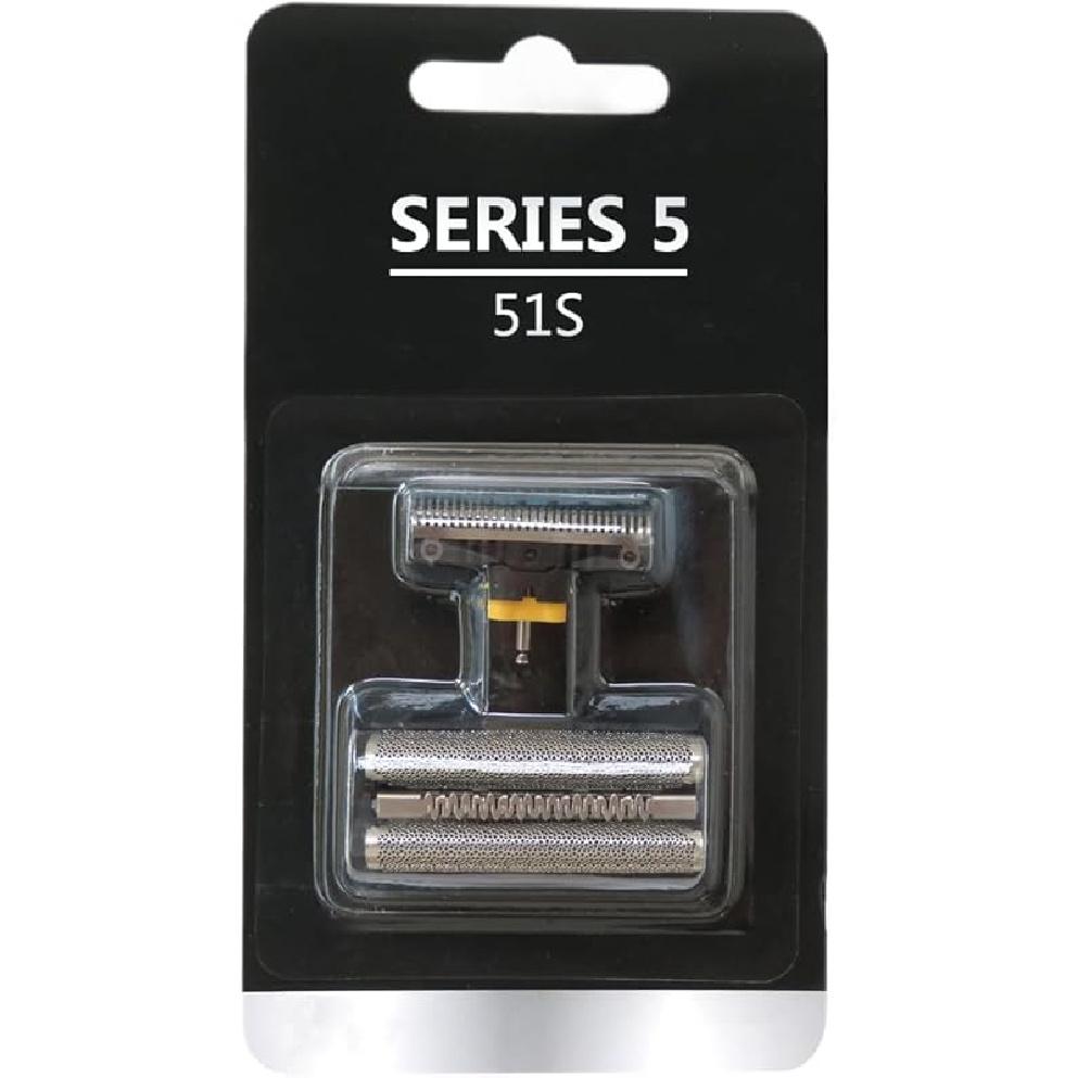 Foil & Cutter Series 5 51S Replacement Head for Br-aun Series 5 590cc 8595 8985 8975 8991 (Silver, w/Plastic Sealed Packaging) Series 5 51s