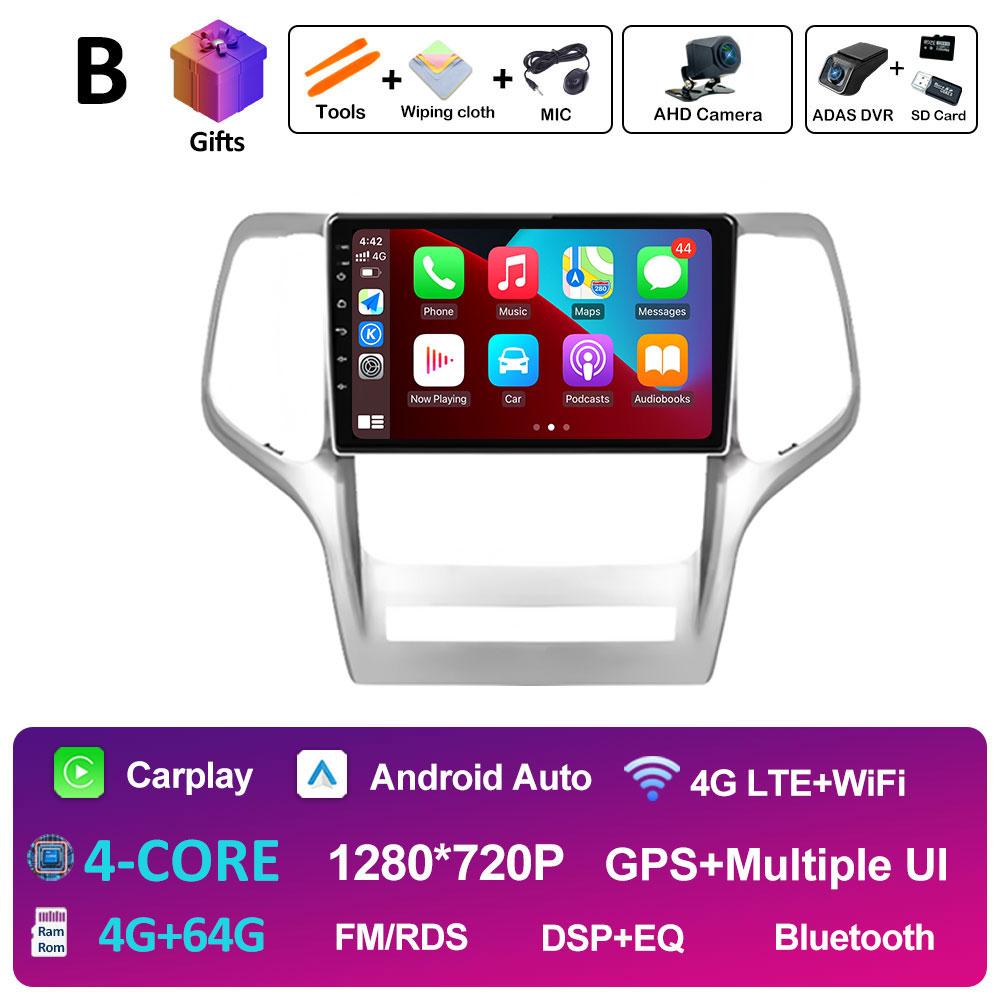 For Jeep Grand Cherokee 2008 2009 2010 2011 - 2013 Car Audio Radio Multimedia Player Cooling Fan GPS Navigation Touch Screen 4G