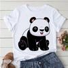 Summer Tshirts Cartoon T shirt women Kawaii Panda Yoga Print Cute Women tee-shirt Short Sleeve Tee Ladies Casual Tops T-shirt