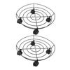 2pcs Rolling Stand Base 36cm High Load Bearing Capacity with Brakes Iron Plant Pot Movers for Foot