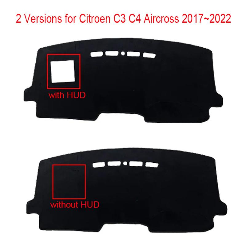Auto Armaturenbrett Abdeckung Dash Mat Teppich Cape Für Citroen C3 C4 Aircross 2017~2026 LHD RHD Konsolen Schutz Sonnenschutz