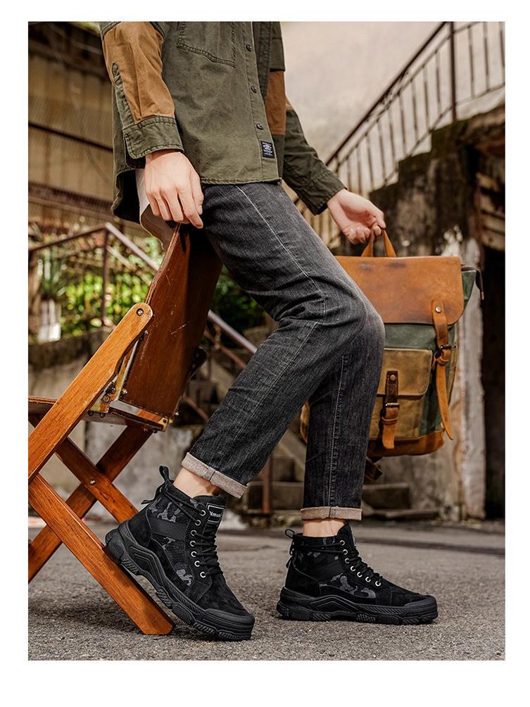 Men's Non-Slip Wear-Resistant High-Top Martin Boots: Autumn Sports & Casual Work Shoes