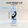 1PC Black Magpie Bird Illustration 750ml Color Plastic Sports Water Bottle Leakproof Flip Straw Lid Suitable for Sports Office Home Use