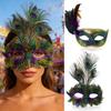 Peacock Feather Mask Lightweight Carnival Party Mask Masquerade Mask Eye Catching For Holiday Celebration Carnival Party Costume