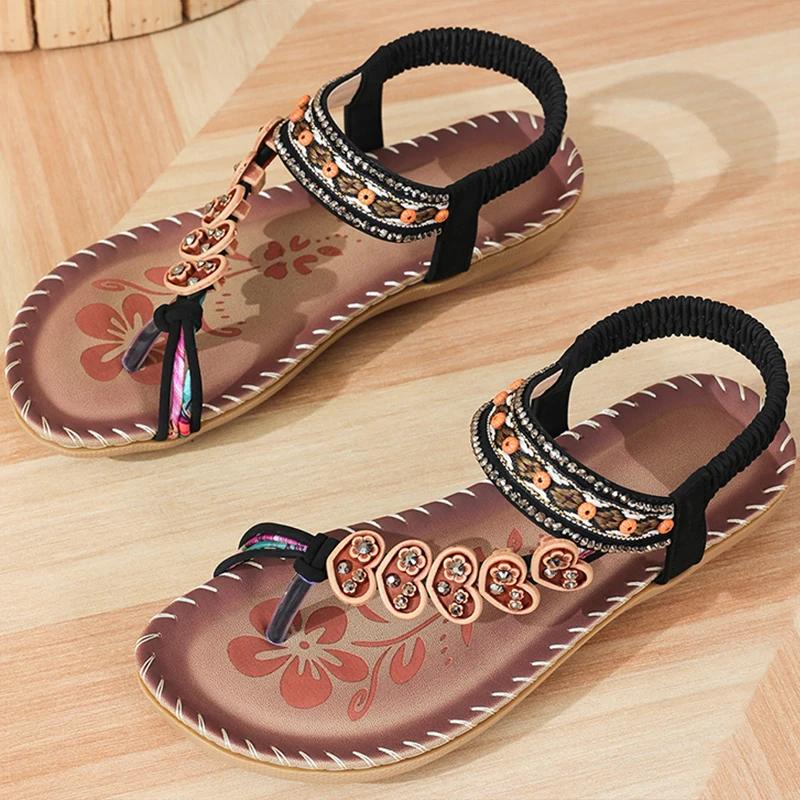 Fashion Women's Sandals Bohemia Style Sandals Summer New Shoes for Woman Flip Flops Beach Summer Shoes Women Low Heels Footwear