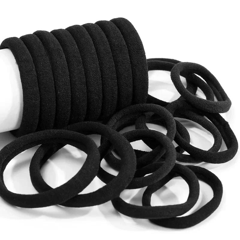 10/500pcs High Elastic Hair Bands For Girls Black Hairband Rubber Ties Ponytail Holder Scrunchies Kids Hair Accessories