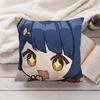 Xiangling Cute Genshin Impact Cushion Cover Silky Short Plush Invisible Zipper Dustproof Sofa Pillow Case For Home Decor
