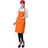 Solid Color Back Self-Tie Kitchen Restaurant Cooking Bib Apron with Pocket