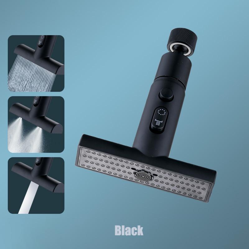 Kitchen Faucet Waterfall Outlet Splash Proof Universal 360° Rotating Bubbler 3 Modes Multifunctional Water Tap Nozzle Extension