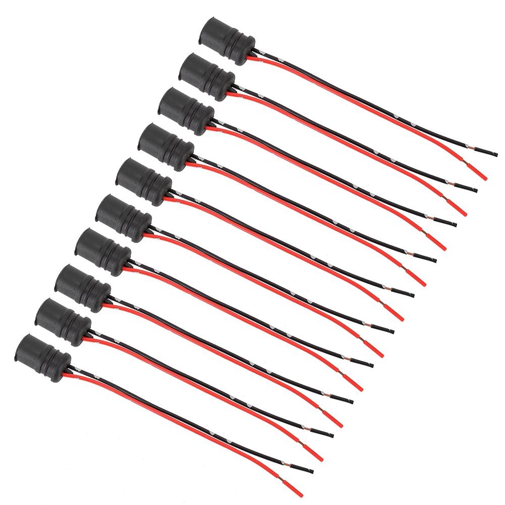 10Pcs Set Soft Male Light Bulb Connector Socket Holder for Car Bikes