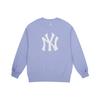 MLB NY Long Sleeve Loose Classic Printed Crewneck Sweatshirt Unisex sweatshirt Purple 31MTC2941-50V