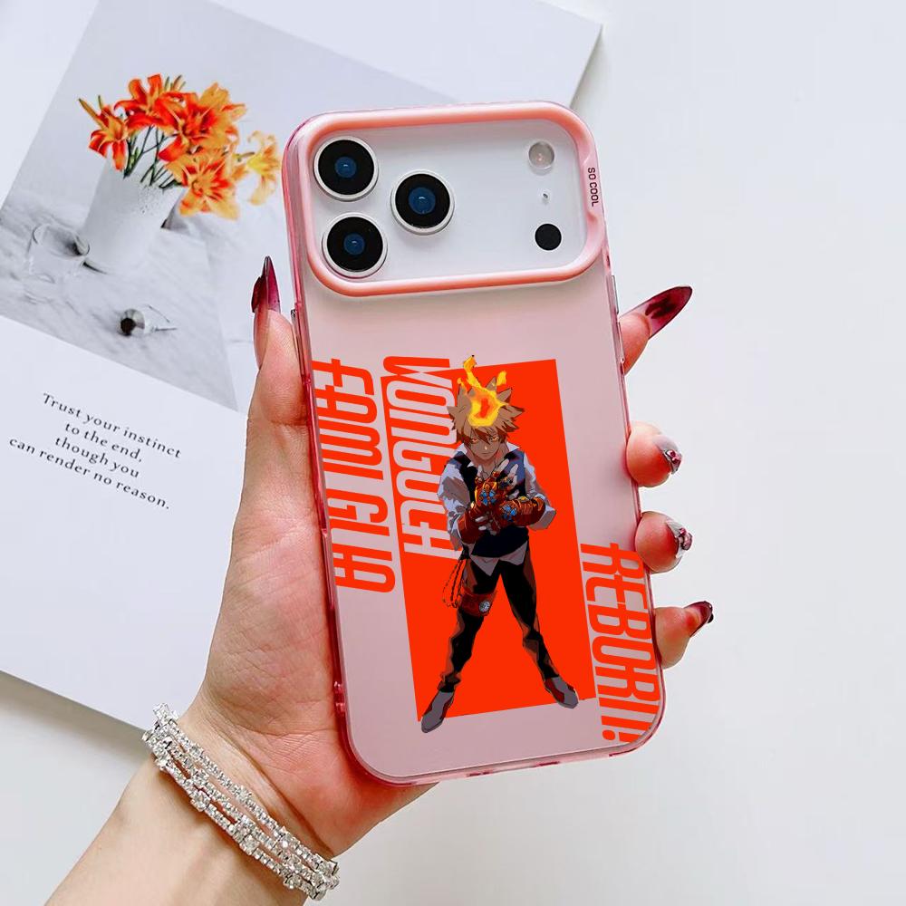 Coole Reborn Anime Handyhülle Für iPhone 17 16 15 14 13 12 11 Pro Max Air Matt Laser Aurora Stoßfest Funda
