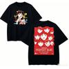 Perfect Blue Shirt Vintage Washed Unisex Oversized Anime Streetwear Soft Cotton Short Sleeve Tee Gift Clothing Tops Hot Sale