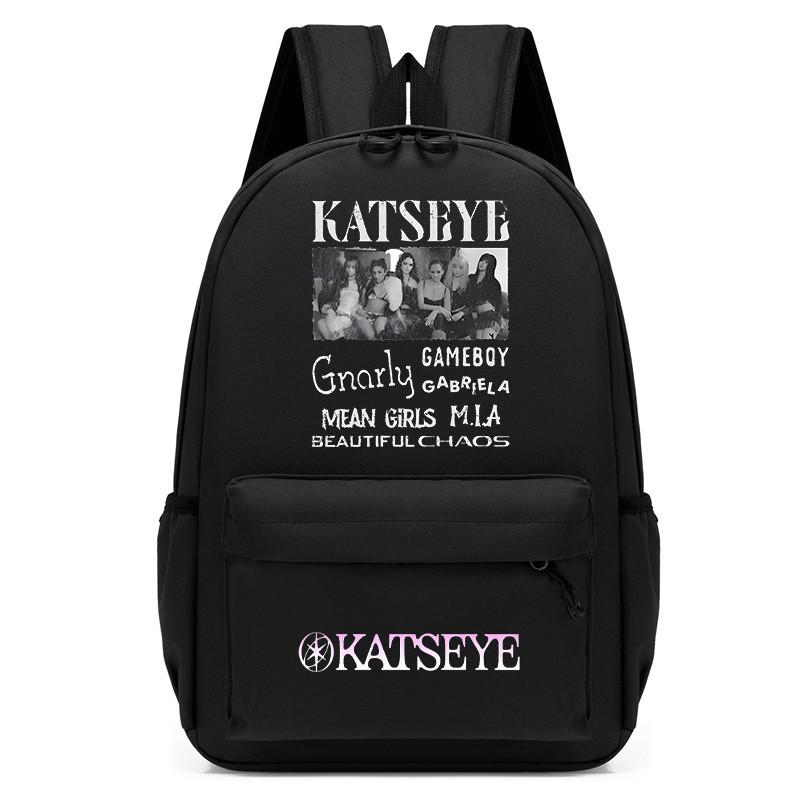 60123-5 Zaino Stampato KATSEYE Unisex per Bambini Zaino Studente Scuola Impermeabile Borsa da Viaggio