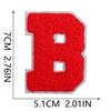 7Cm White Background Red Character Embroidery Cloth Sticker English Letters Towel Embroidery Patch Sticker Computer Embroidery Chapter Boy Heat Transf