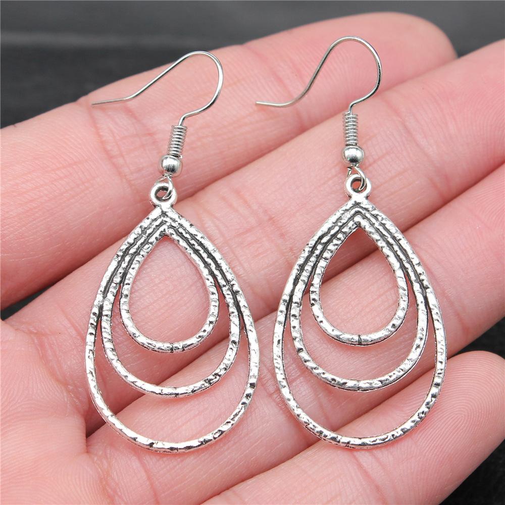30 Styles Women Fashion Simple Handmade Earrings Geometric Swirl Triangle Teardrop Pendant Dangle Earrings