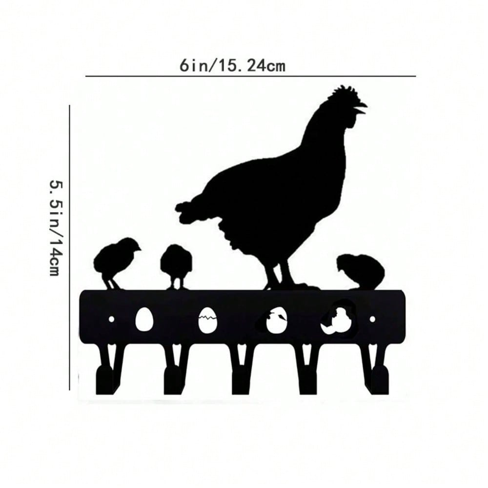 Metal Rooster Key Holder Hook Wall Mounted Bathroom Kitchen Towel Hanger Farmhouse Decor 15x21