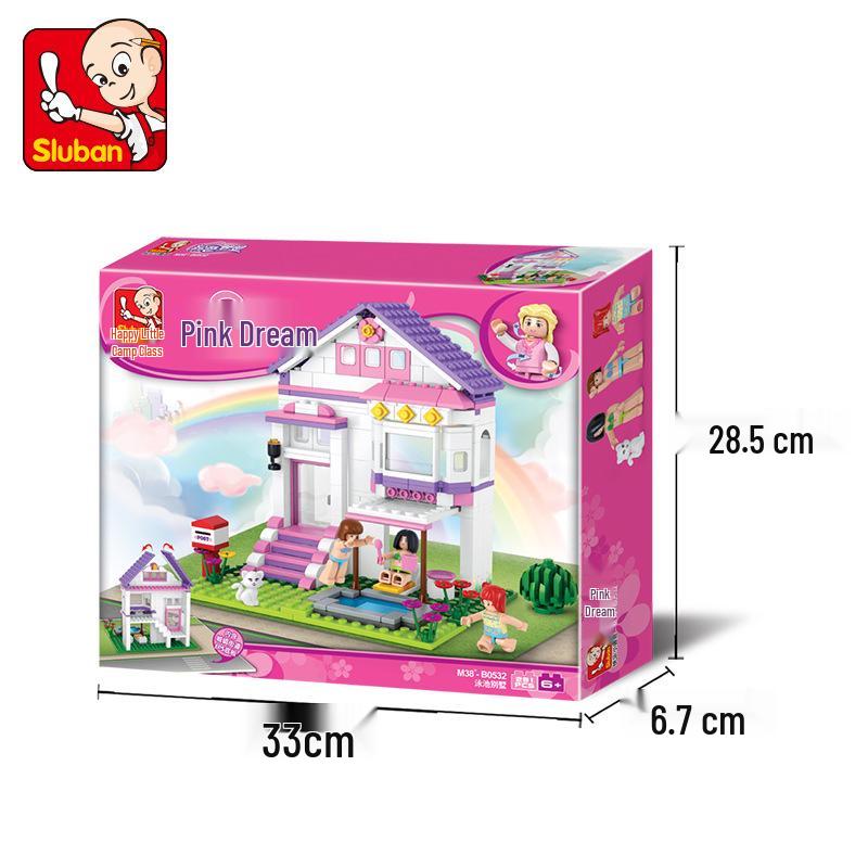 Dolphin Bay Pink Dream Girl Building Blocks - Educational Assembly Toys for Kids