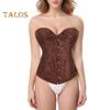 Women Shapewear Lace Up Overbust Corset Bustier Top Hourglass Figure Push-up Bodyshaper with 12 Bones