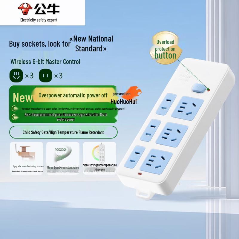 

Gongniu Safety Power Strip with Auto Shut-off N/A