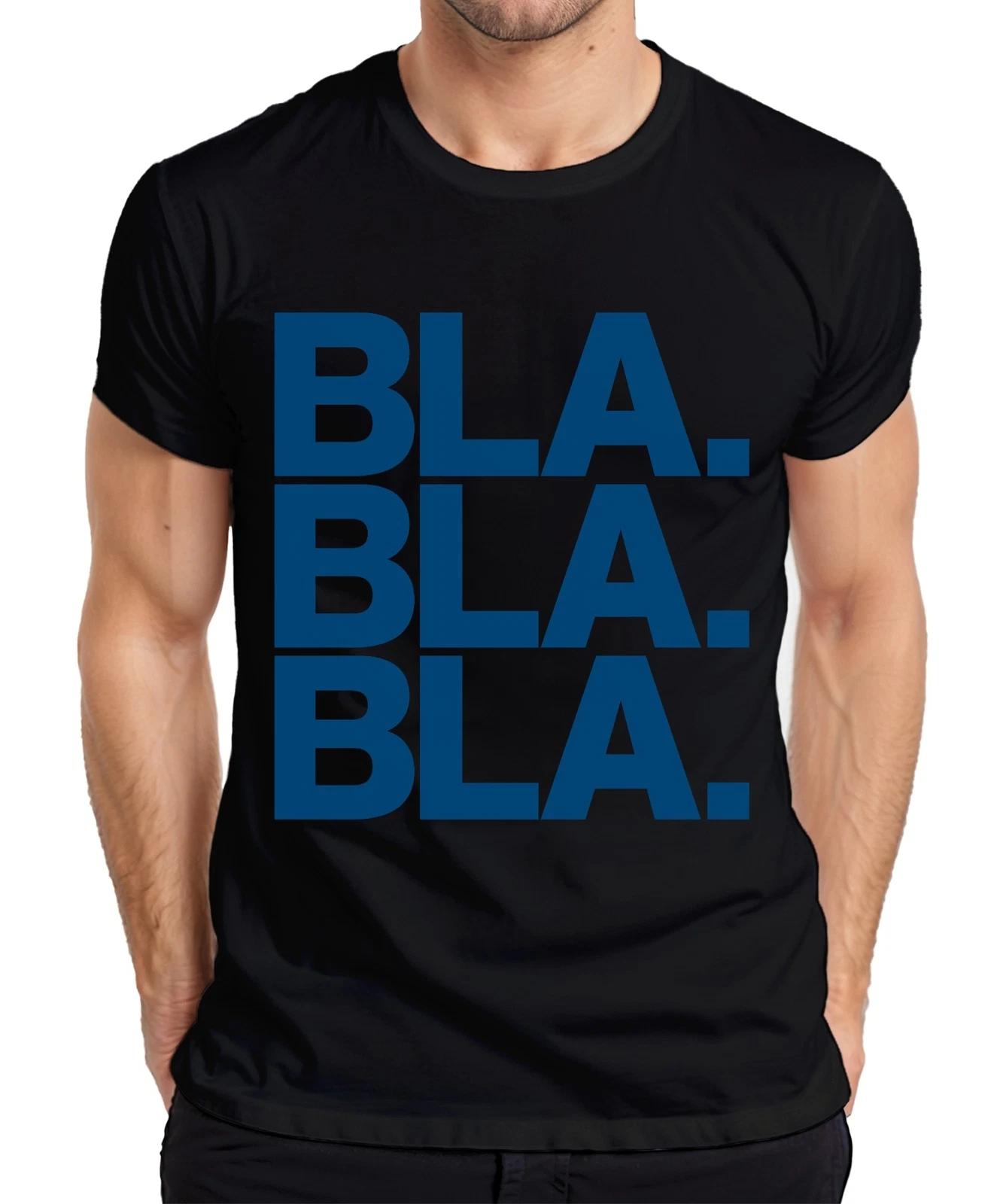 BLA BLA BLA Spruch Sarkasmus Humor Statement Minimal Ironisch Herren T-Shirt XS