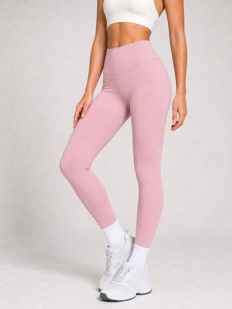 High-Waisted Peach Fitness Leggings for Women - Quick-Dry Yoga & Running Wear