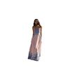 European, American Summer Positioning Digital Printing Off-the-shoulder Seaside Vacation Style Suspender Dress D01
