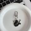 Cute Black Cat Enamel Keychain Creative Kitten Design Lightweight Key Ring for Handbag Decor Small Gift for Cat Enthusiasts
