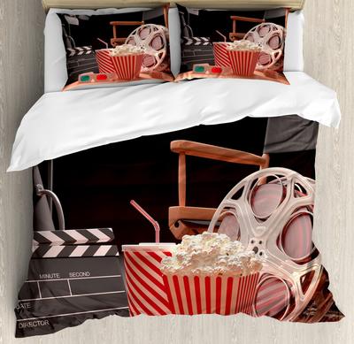 Film Bettbezug-Sets für Teenager Queen-Size Leichtgewichtige Daunendeckenbezüge Schlafzimmerdekor 2 Kissenbezüge 1 Bettbezug Keine Bettdecke