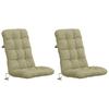 2 Piece High Back Cushion Set VIANEN 100percent Polyester Light Green
