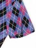 Men'S Bright Pink And Black Plaid Polo Shirt - Lightweight Breathable, Casual Short Sleeve Collar Design, Summer Outing And Daily Wear H-Cut