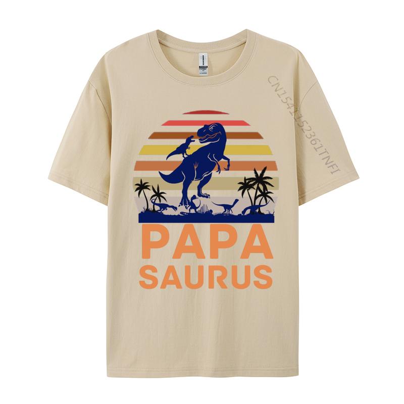 Papasaurus T Rex Dinosaur Papa Tshirt Printed On Family T Shirt Tops Tees For Unisex TeeShirt Vintage T Shirt