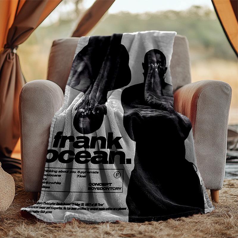 Frank Ocean Flannel Blanket Soft Warm All-Season Throw, Design for Camping, Car Travel, Hiking Sofa, Bed, Office Perfect Gift for Parties