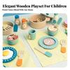 Wooden Cooking Toy Set Toddler with Pots and Pans Preschool