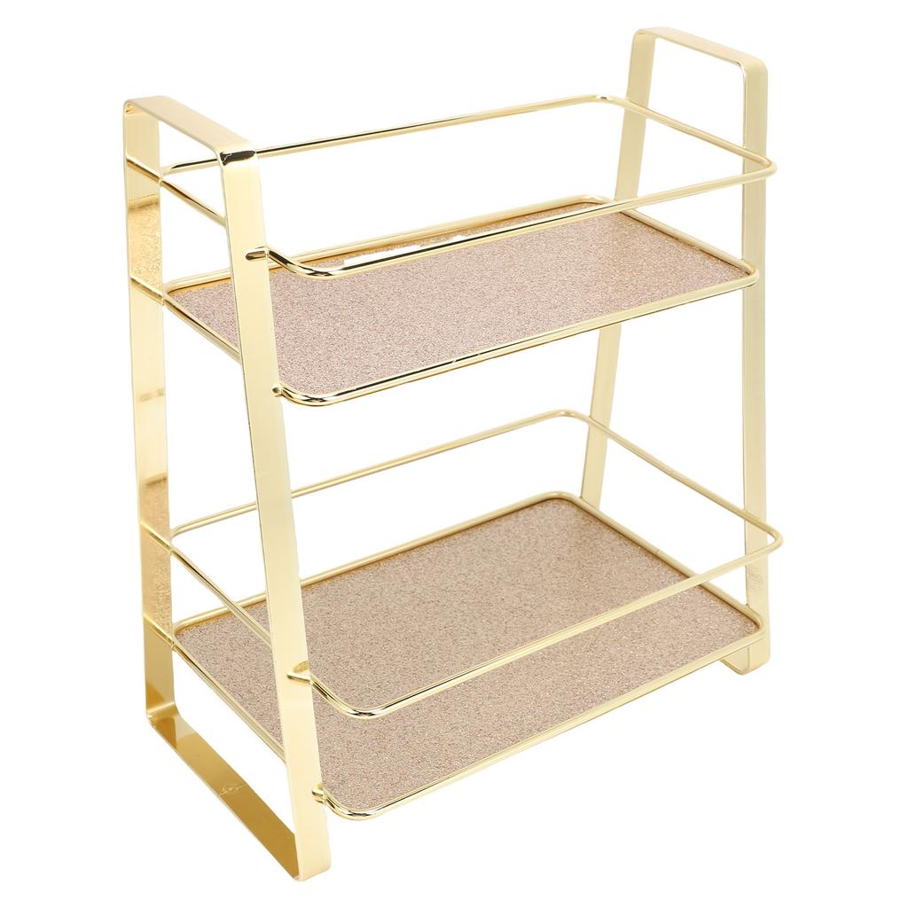 Countertop Shelf Minimalist Metal Space Saving Stable 2 Tier Bathroom   for Cosmetics Perfume