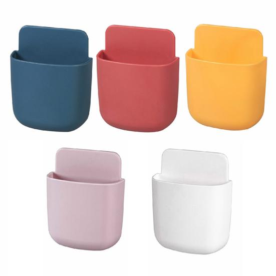 Storage Container Free Punch Storage Mobile Phone Holder Wall Mount Remote Control Storage Box for Bedside Table