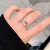 Women's Elegant Chinese Zircon Pinky Ring - Transparent, Light Luxury Design