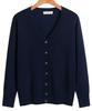 Knit Solid Plus Sizes [JHIJSC] Women's Cardigan, Office, Autumn, Casual, Business, Color, Stylish, (JP, Alphabet, L, Navy)