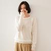 Autumn/Winter 2025 Women's Casual Cashmere Round Neck Pullover with Soft Knit Inner Layer