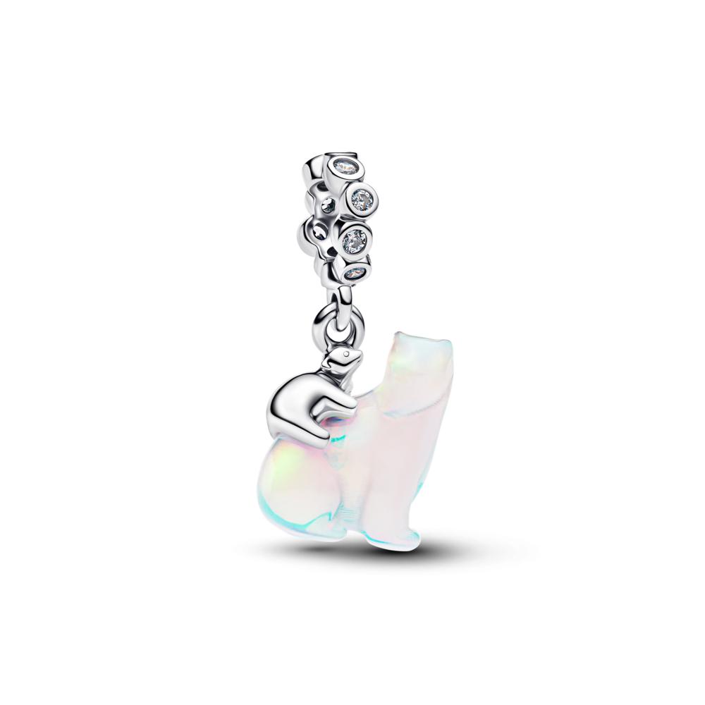 Pandora Polar Bear Mom & Baby Dangle Charm 794243C01