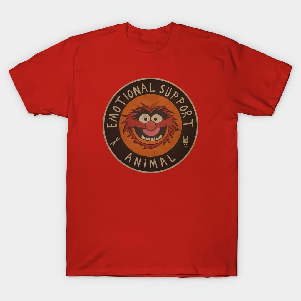 vintage 70s muppets emotional support animal Red T shirt Size S-4X Casual
