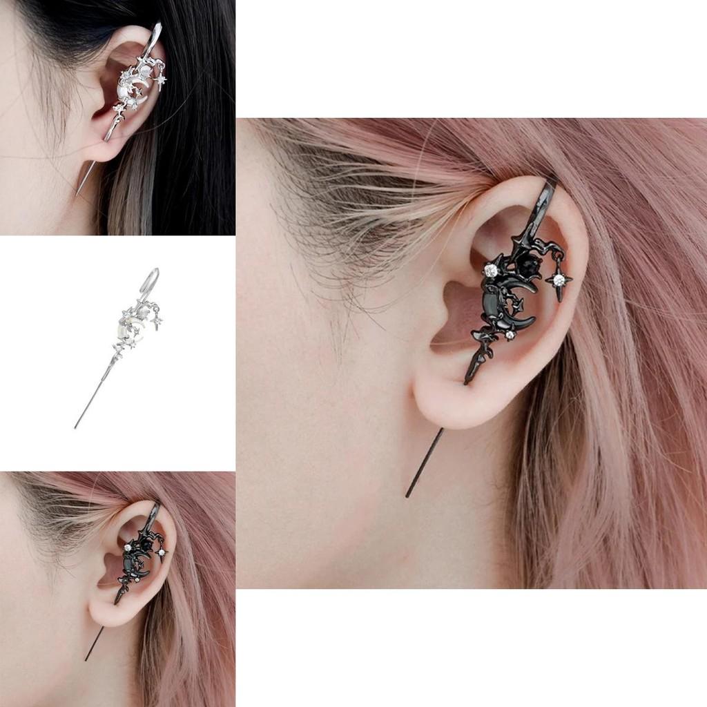 Creative Alloy Star And Moon Earrings With Geometric Design For Women Fashion Accessories